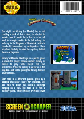 Mickey's Ultimate Challenge (USA) box cover back